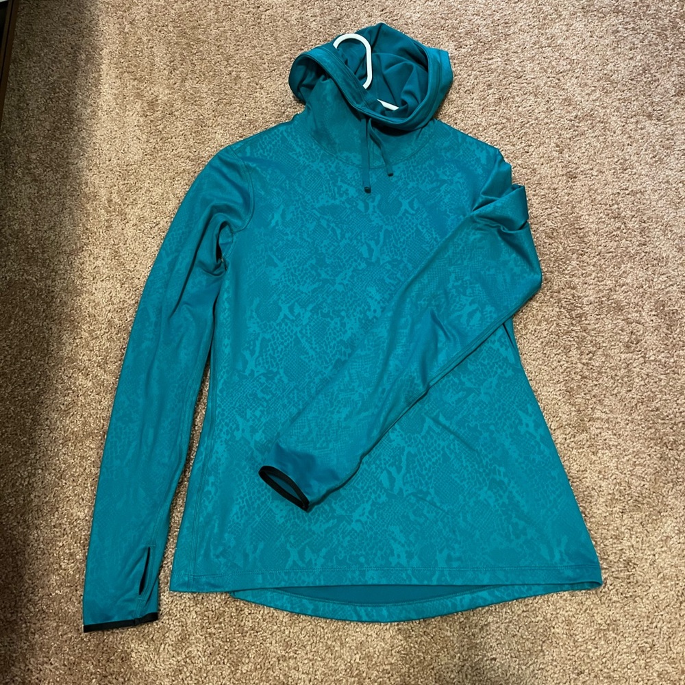 Nike teal funnel neck hoodie size large